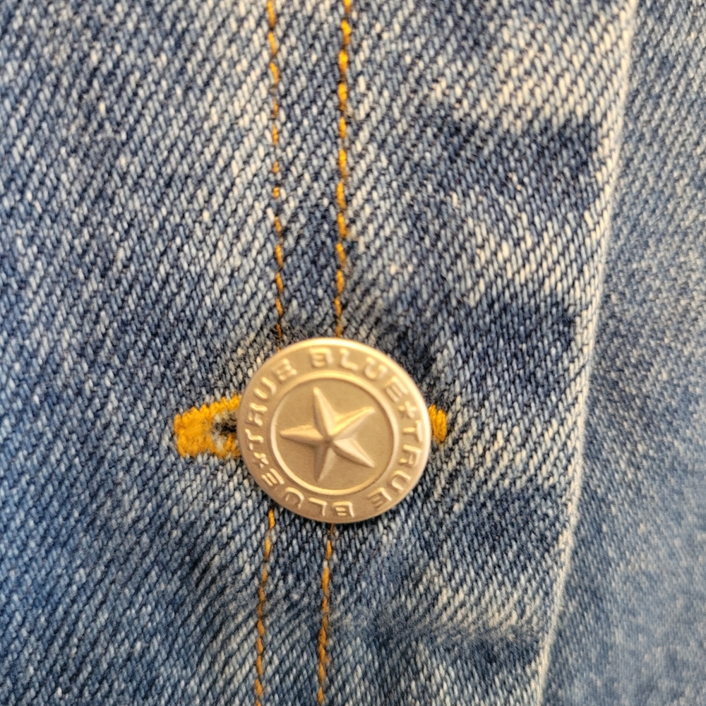 TRUE BLUE Denim Blue Jean Maxi Dress Vintage 90s y2k Western 100% Cotton Size M - Picture 12 of 15